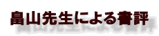 畠山先生による書評