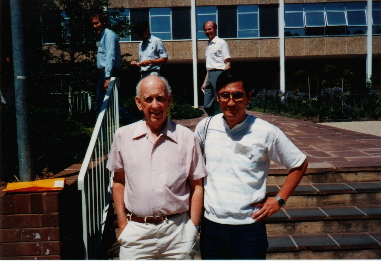 Professor Hannan at the age of 65; Canberra in 1986